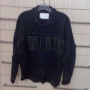 Long Fringed Overshirt